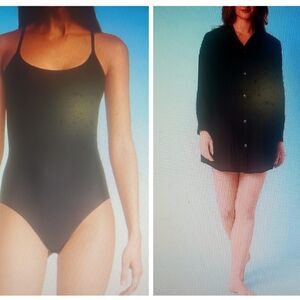 Bundle of Black Swimsuit and Cover-up , 2-4